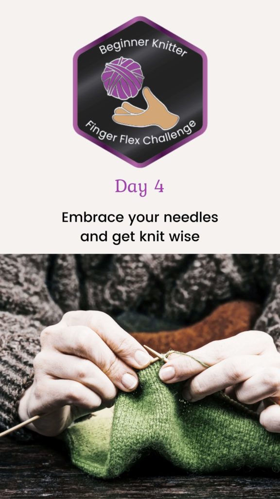 beginner knitter struggle day 4 embrace your needles and get knitwise
