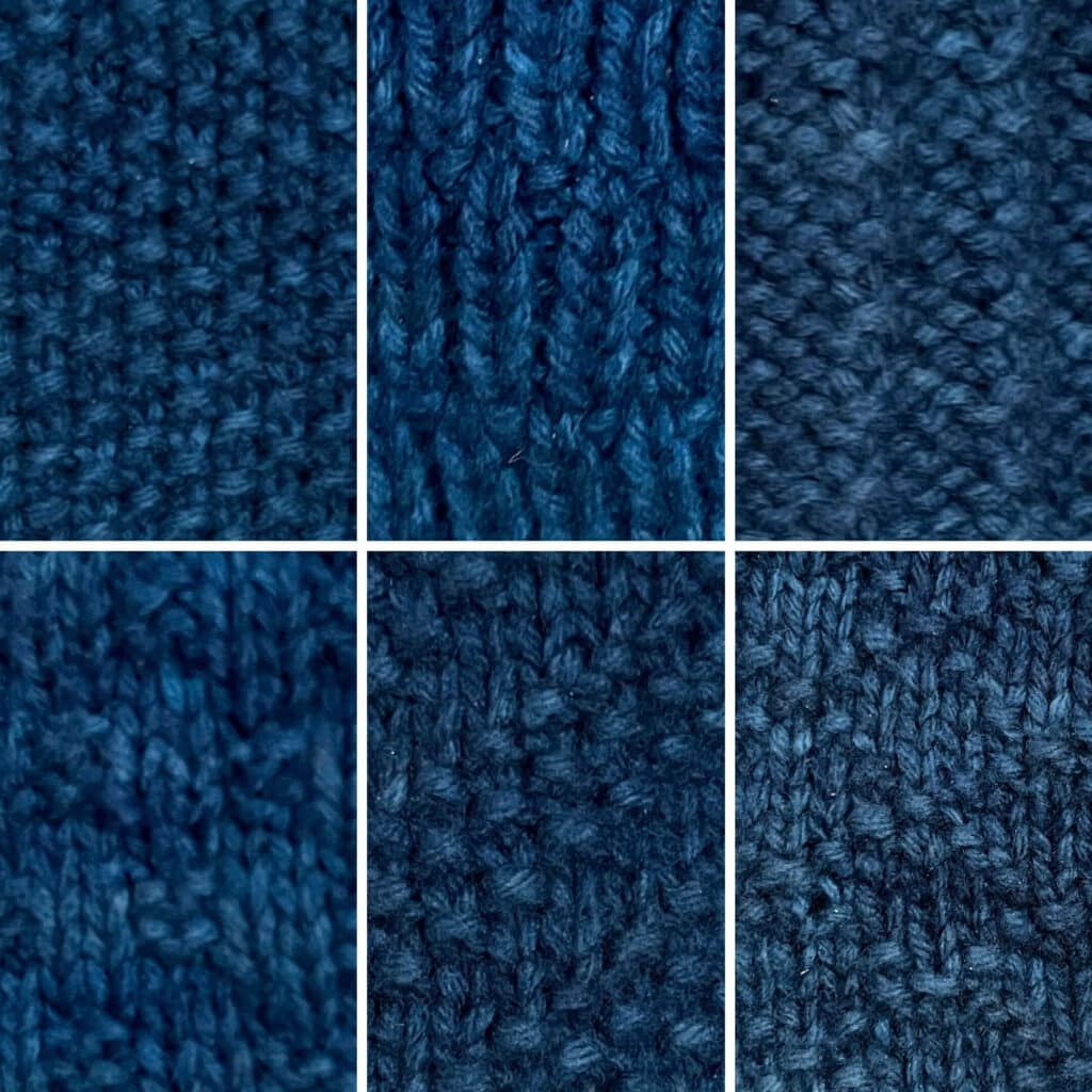 Line Art beanie stitch pattern close up